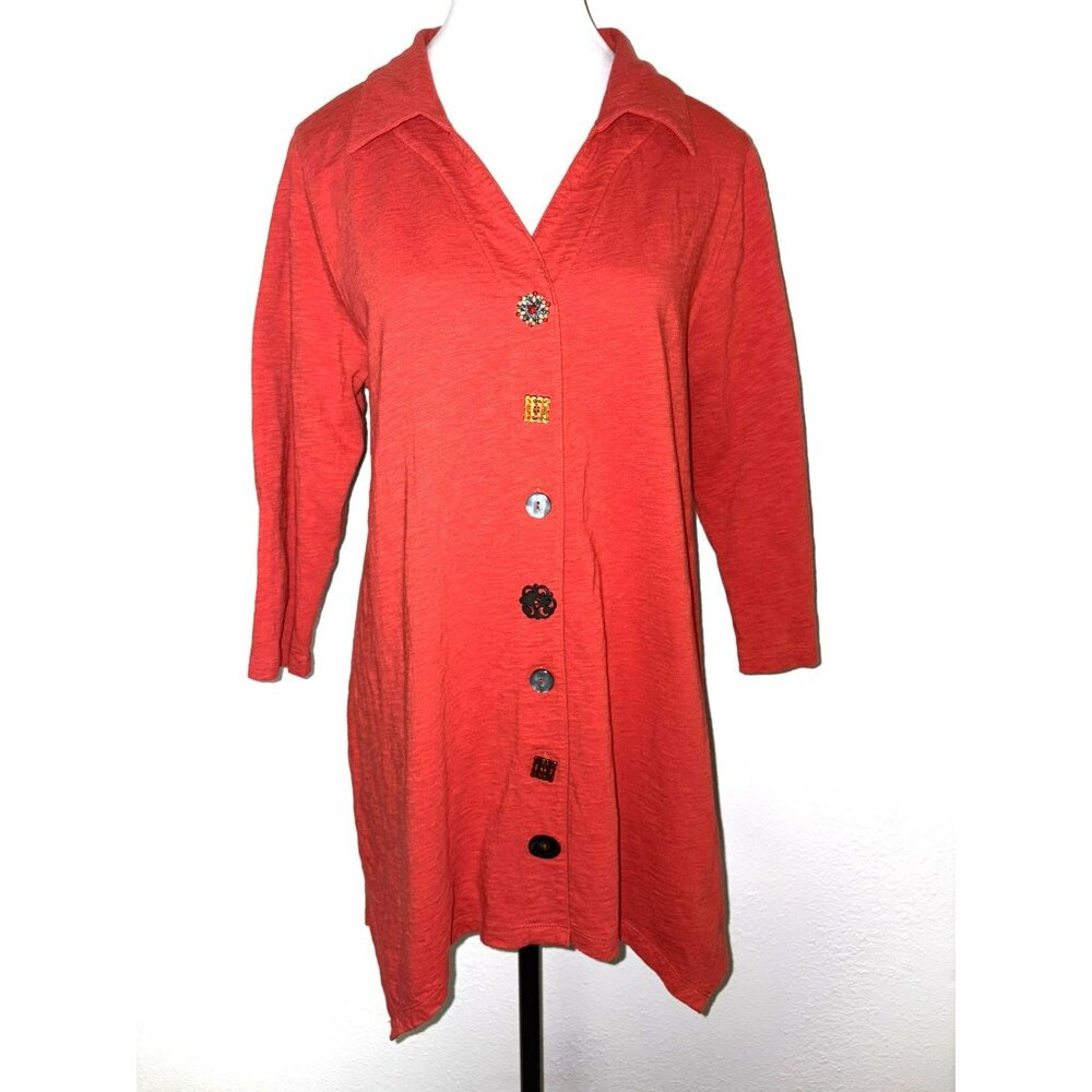 Soft Surroundings Danielle Button-Down Tunic Top … - image 1